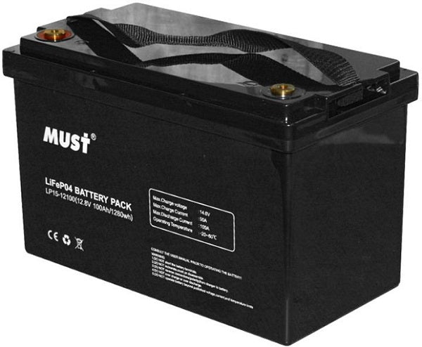 Акумулятор LiFePO4 Must LP15-12100 12.8V 100Ah Grade B - 12В 100Aг