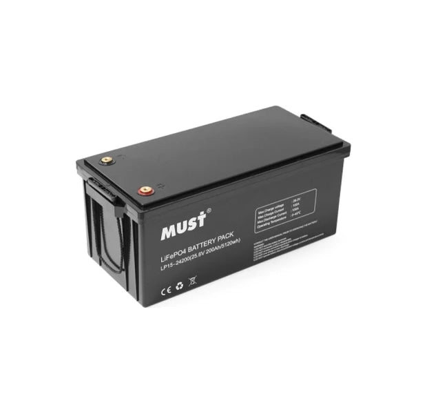 Акумуляторна батарея MUST LiFePO4 LP15-24200, 24V, 200Ah, 5,12kWh