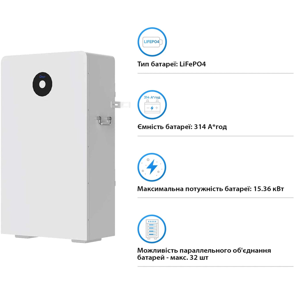 Акумуляторна батарея DEYE RW-F16 (51.2V 314Ah), 14.4kWh LiFePO4