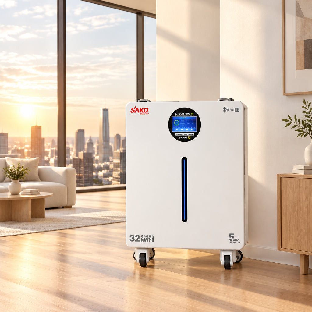 Акумуляторна батарея SAKO LI-SUN 32 кВт·год 51,2 В 640 А·год LiFePO4 з Wi-Fi та BMS
