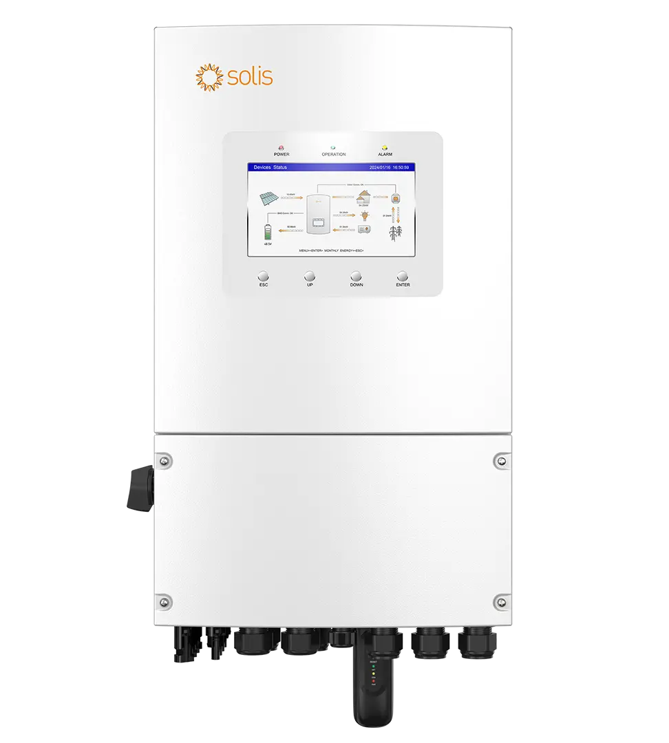 Гібридний інвертор Solis S6-EH1P6K-L-PLUS (6 kW, 1 фаза, 2 MPPT, LV)