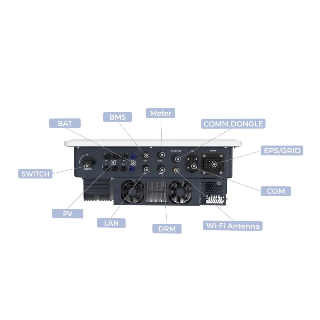 Гібридний високовольтний інвертор Fox ESS H3-15-Smart (15.0 кВт, 3 фази, 2 MPPT)