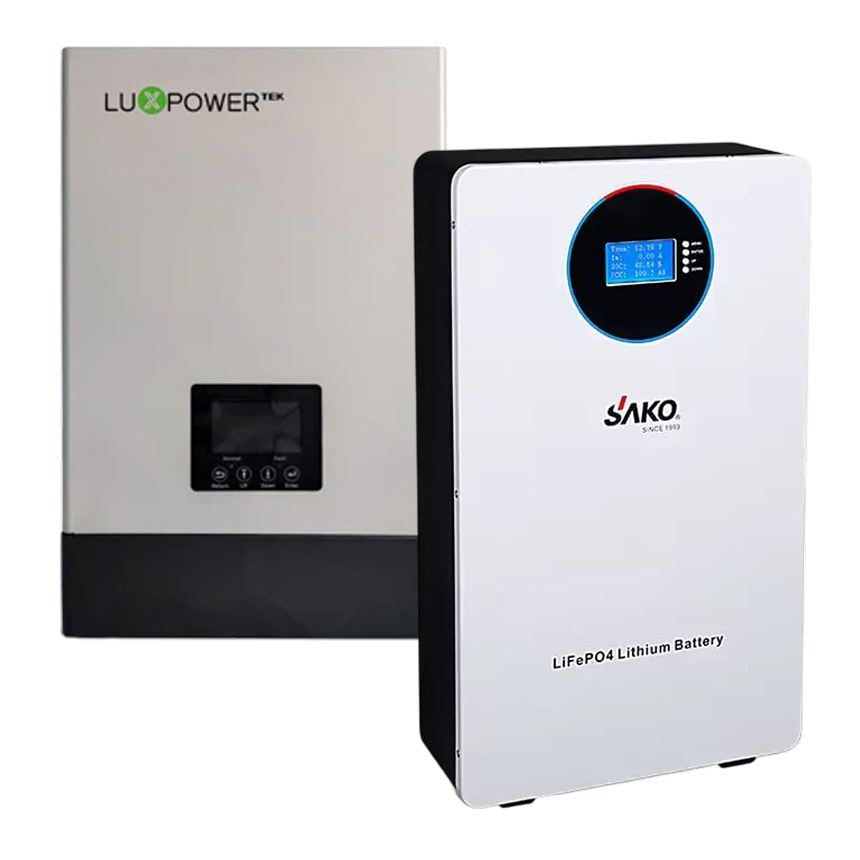 Комплект резервного живлення з інвертором 6 кВт LuxPower SNA6000 WPV та 5.12 кВт*г АКБ Sako SK-51.2В LiFePO4