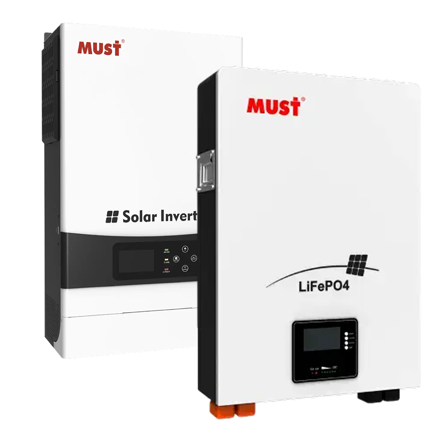 Комплект резервного живлення з інвертором 6 кВт Must PV19-6048 EXP, 48В і Акумулятор 5.12 кВт MUST LiFePO4 LP16-48100 51.2V 100Ah
