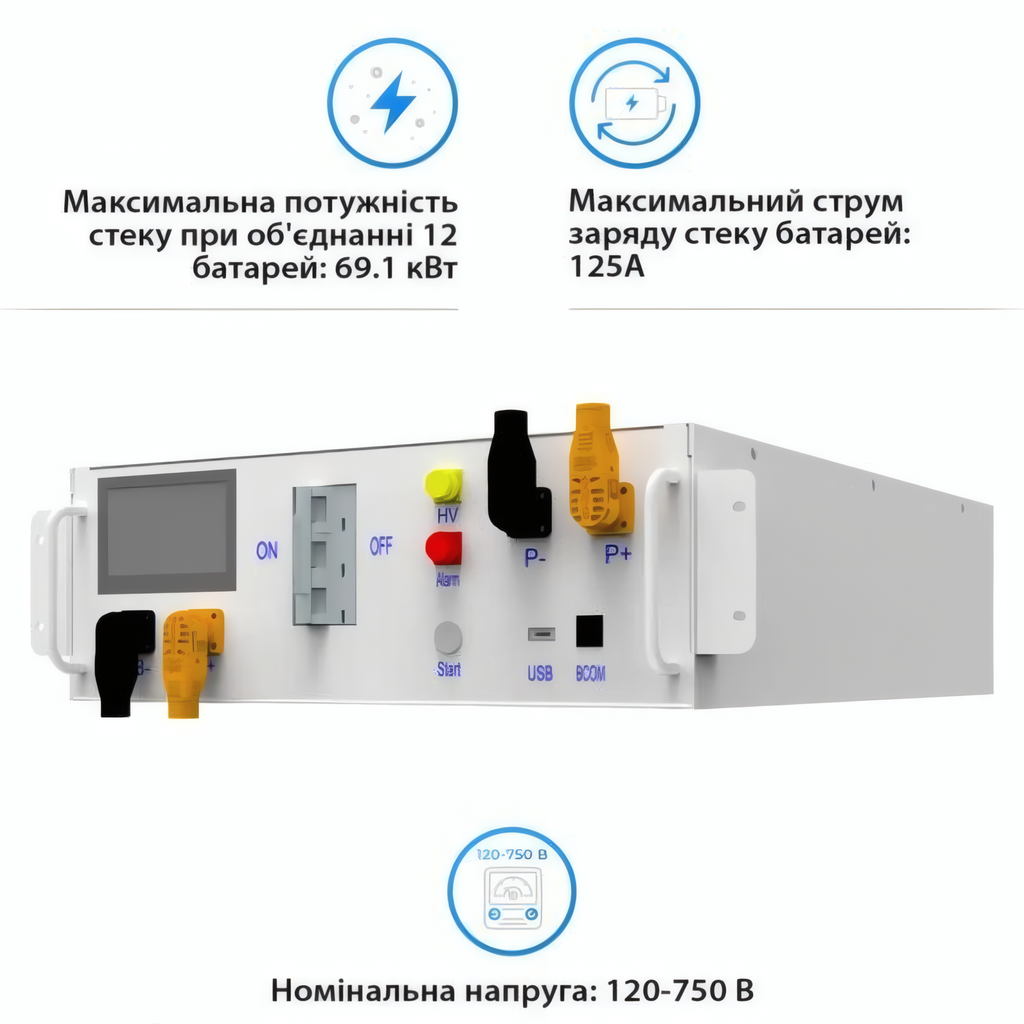 Контролер BMS DEYE BOS-G 120-750В 100A